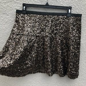 Express Skirt - Mini - Gold Sequin
